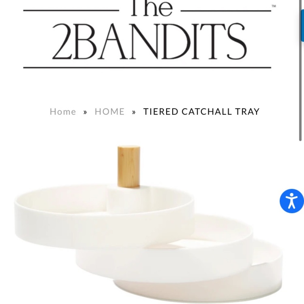 The 2 Bandits Tiered Catchall Jewelry Trinket Ring Tray